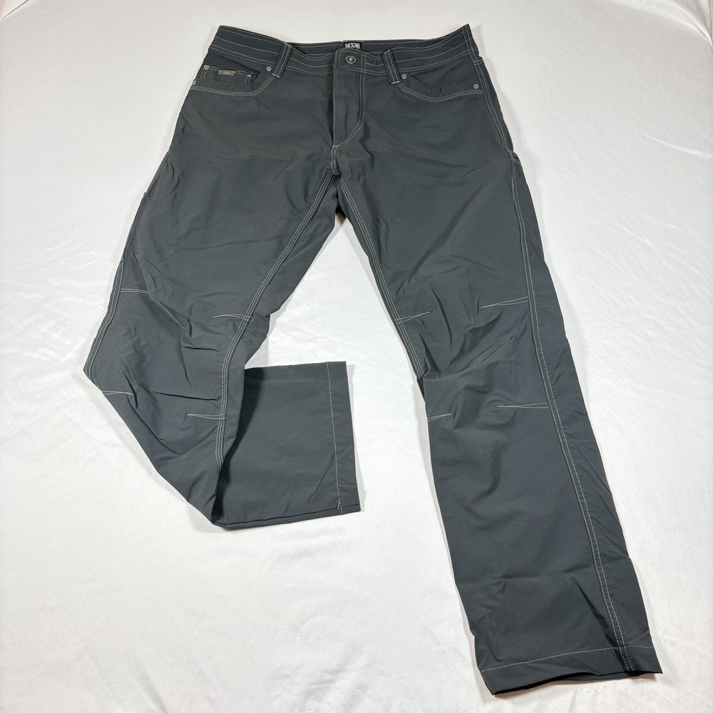 Kuhl Radikl Pants Mens FITS 34x29 Gray Stretch Lightweight Technical Hiking Gorp